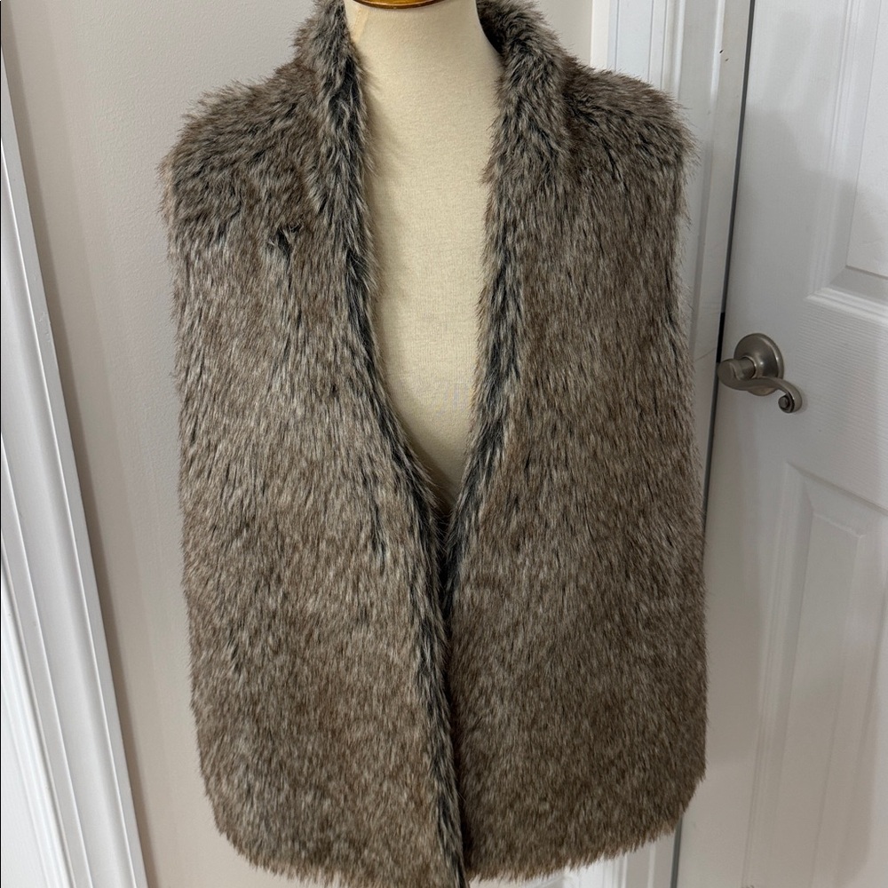 Joseph A. Faux Fur Sweater Vest